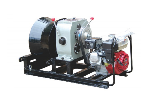 3 tons of wire storage type engine powered winch (belt drive)