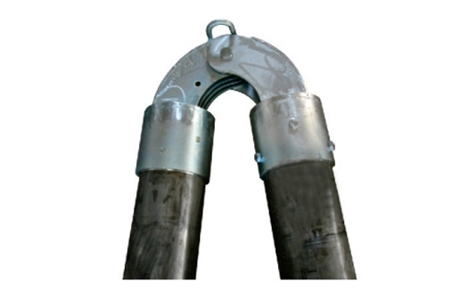 Aluminum alloy tubular herringbone pole with manual grinding