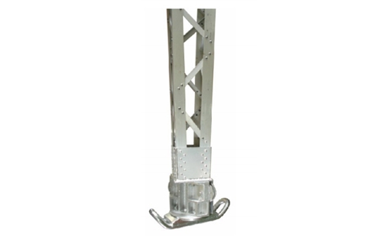 Aluminum alloy lattice type inner suspension pole