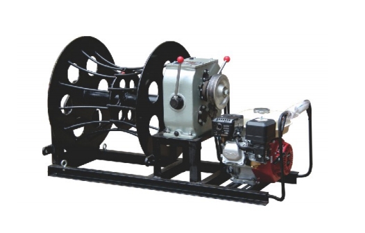 3 ton retractable and pay-off line dual-purpose engine powered winch (belt drive)